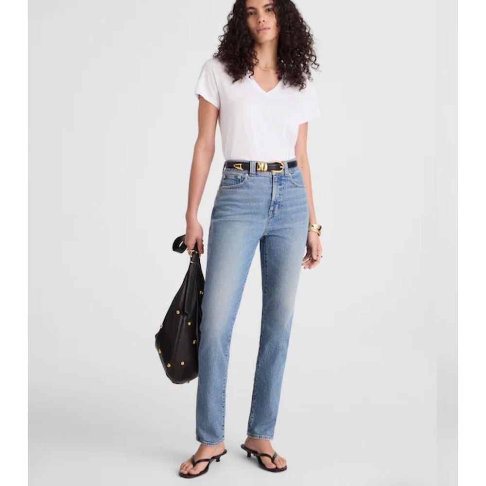 Madewell The Perfect Vintage Jean 27 Light Blue High Rise Straight C2819 90s